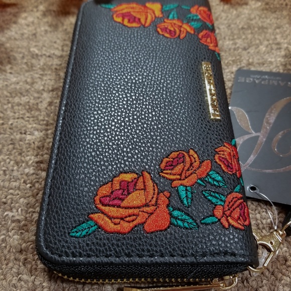NWT Rampage rose tattoo wristlet wallet clutch - Picture 2 of 4